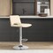 Armen Living Thierry Adjustable Swivel Cream Faux Leather with Walnut Back and Chrome Bar Stool LCTHBAWACR - alternate 2